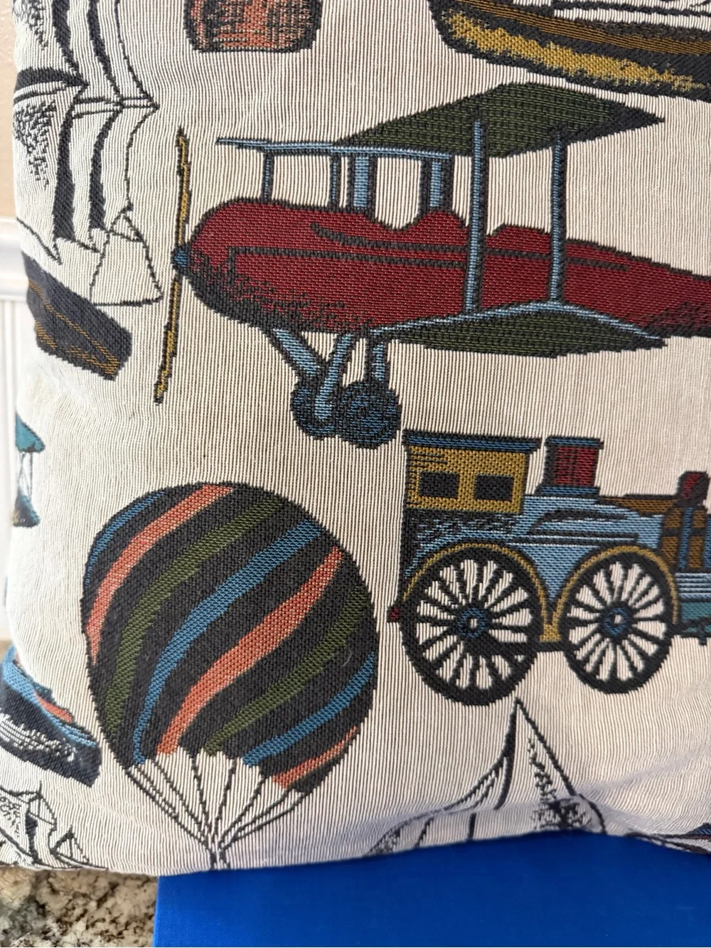 Vintage Transportation Decorative Throw Pillow - Multicolor
